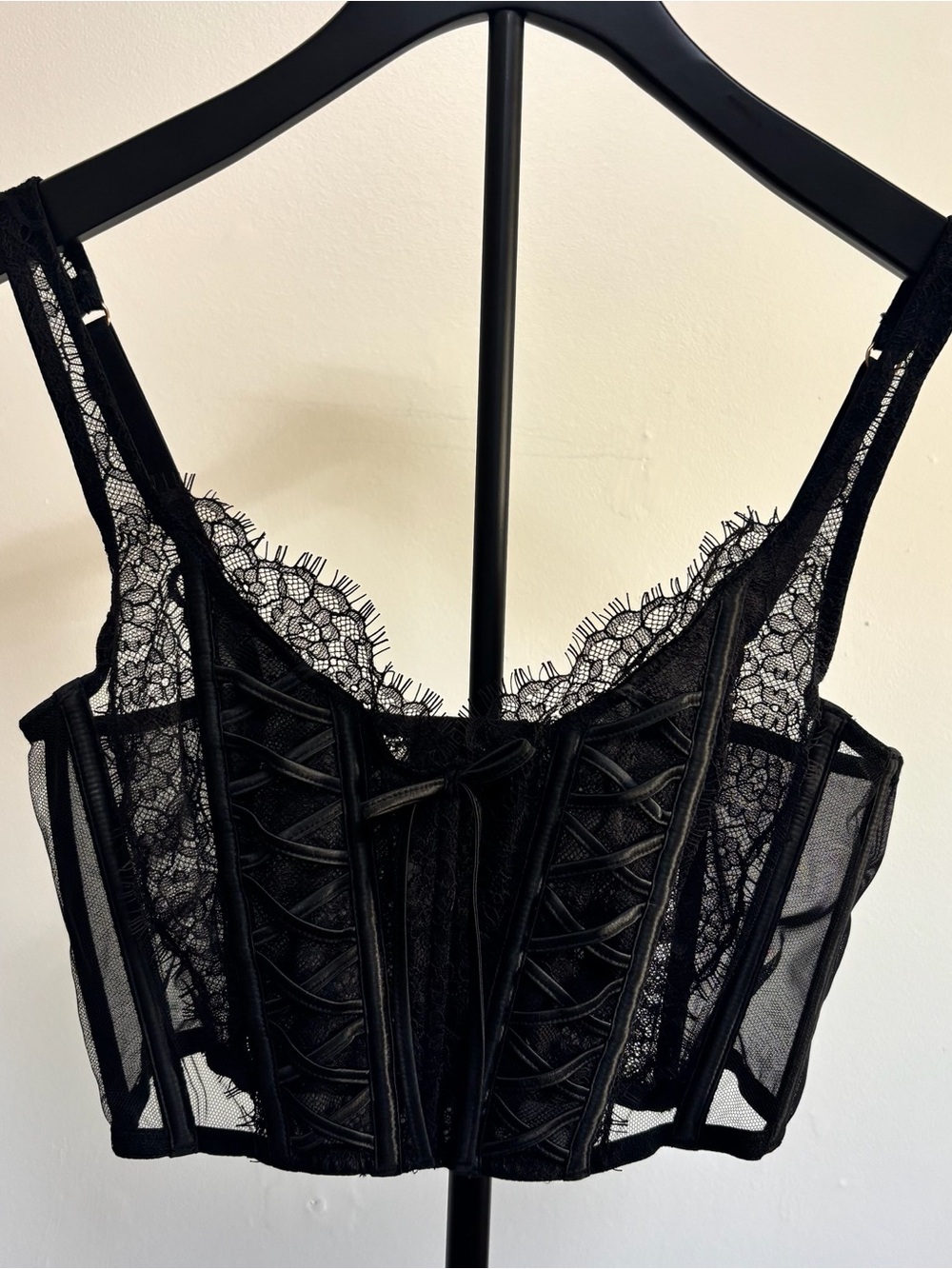 Victoria's Secret Black Lace Corset Bralette